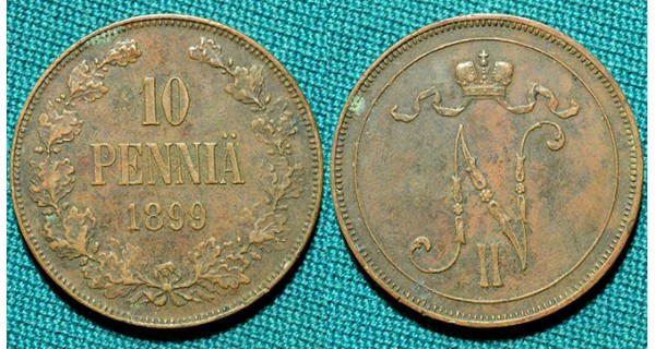 10 пенни 1899 Финляндия
