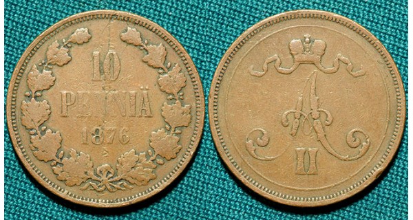10 пенни 1876 Финляндия