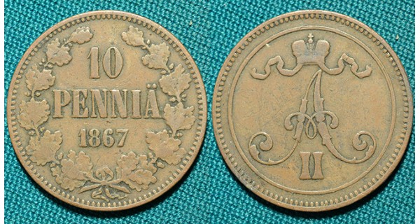 10 пенни 1867 Финляндия